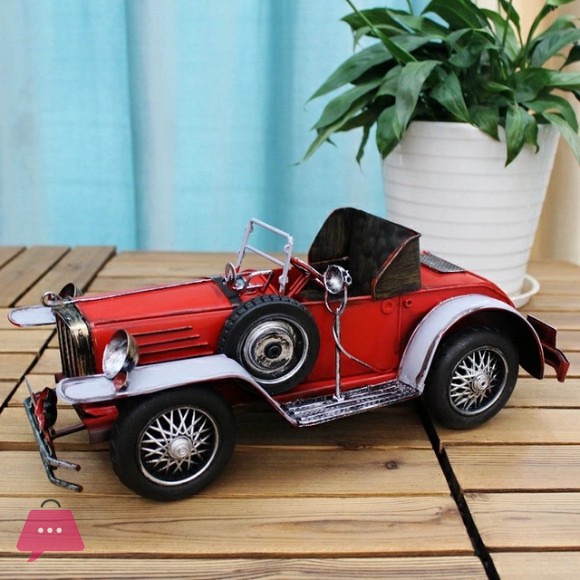 Retro Iron Classic Old Car Models Handmade Home Desk Tin Car Decoration