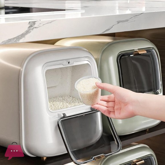 Rice Storage Container Extra Large Grains Flour Storage Bins 10kg High-Quality