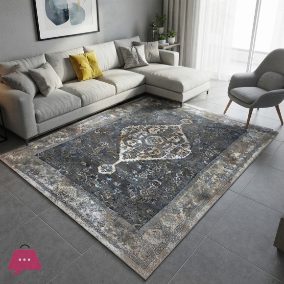 Vintage Distressed Oriental Area Rug 5x8 Feet
