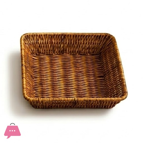 Rustic Woven Poly-Rattan Bread & Multi-Purpose Basket