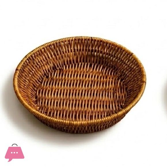 Rustic Woven Poly-Rattan Bread & Multi-Purpose Basket