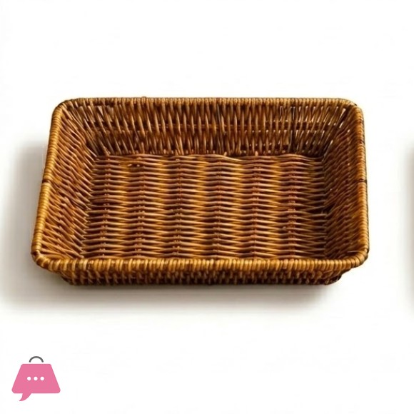 Rustic Woven Poly-Rattan Bread & Multi-Purpose Basket