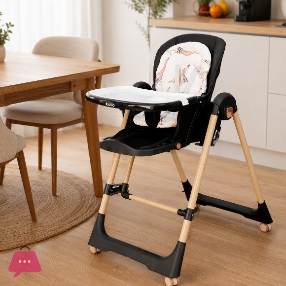 Kidilo 3-in-1 Multifunctional High Chair Suitable for Feeding, Sitting, and Rocking Chair