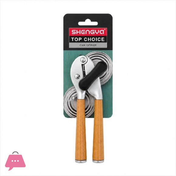 SHENGYA Premium Wooden Handle Tin Can Opener