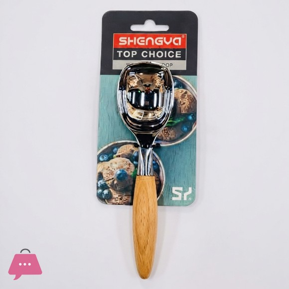 SHENGYA Premium Wooden Handle Ice Cream Scoop