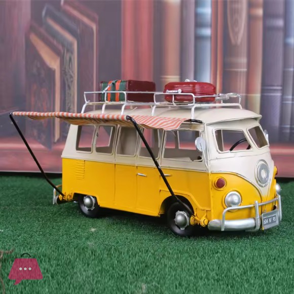 Classic Eco-Friendly Iron VW Camper Van Model Art Decoration