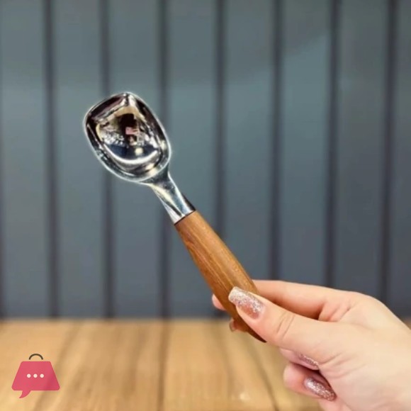 SHENGYA Premium Wooden Handle Ice Cream Scoop