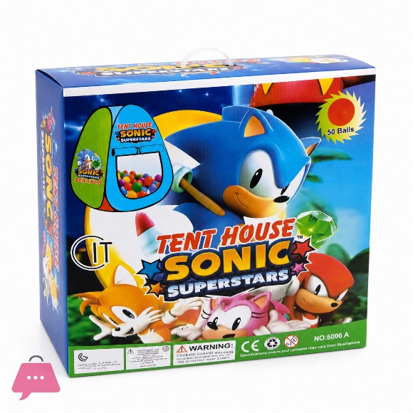 Sonic Ball House Tent With 50 Soft Balls