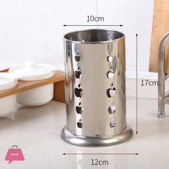 Stainless Steel Kitchen Utensils Storage Tube Rack Cutlery