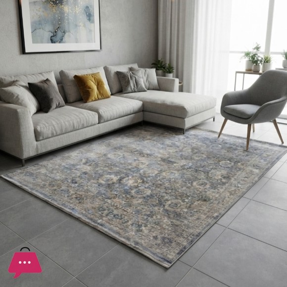Vintage Distressed Oriental Area Rug 5x8 Feet