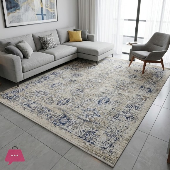 Vintage Distressed Oriental Area Rug 5x8 Feet