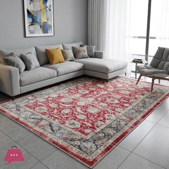 Vintage Distressed Oriental Area Rug 5x8 Feet