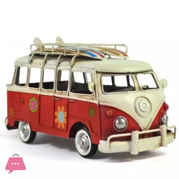 Volkswagen Bus Home Decoration Ornaments Iron Vintage Car Model Home Cafe Decorations
