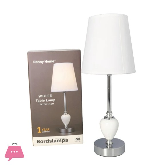 Danny Home White Table Lamp 41.5cm