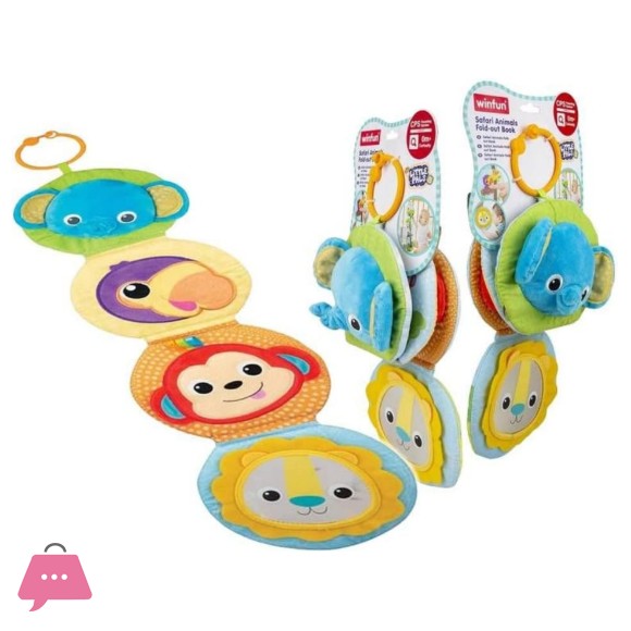 WinFun Fold Out Book Safari Animal Toy - 0247-01