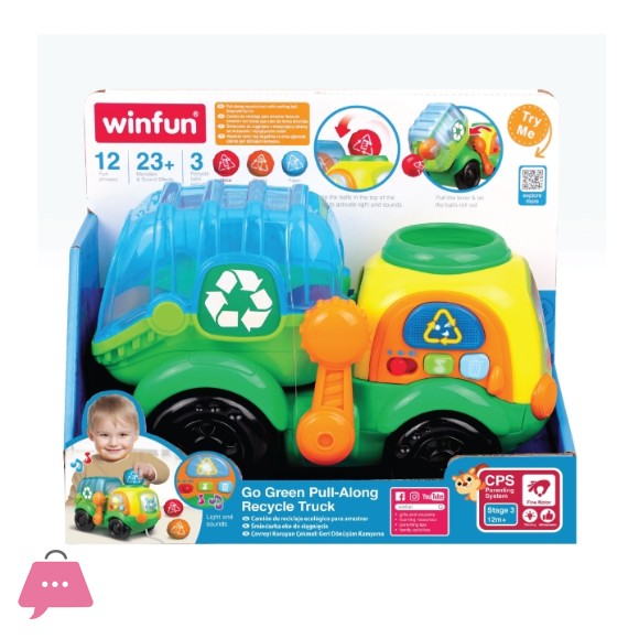 Winfun Go Green Pull-Along Recycle Truck - 250302