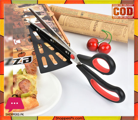 2-in-1 Stainless Steel Pizza Shovel + Pizza Scissor