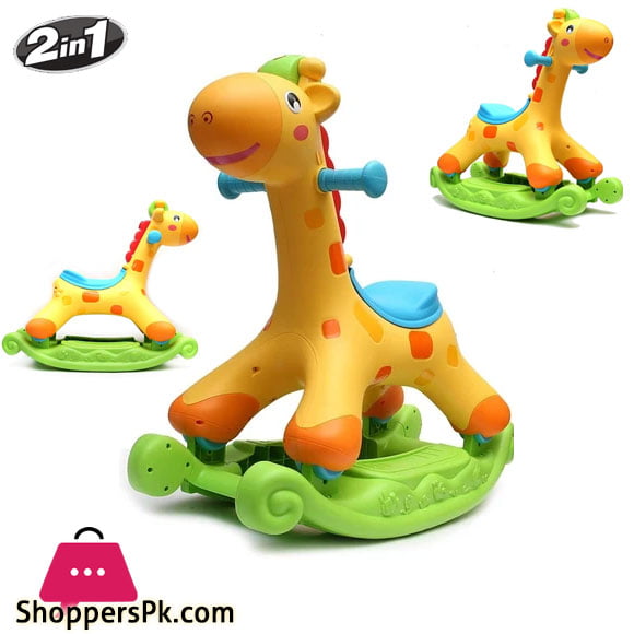 Evergreen 2 in 1 Rocker &amp; Scoot Rocking Tunes Giraffe