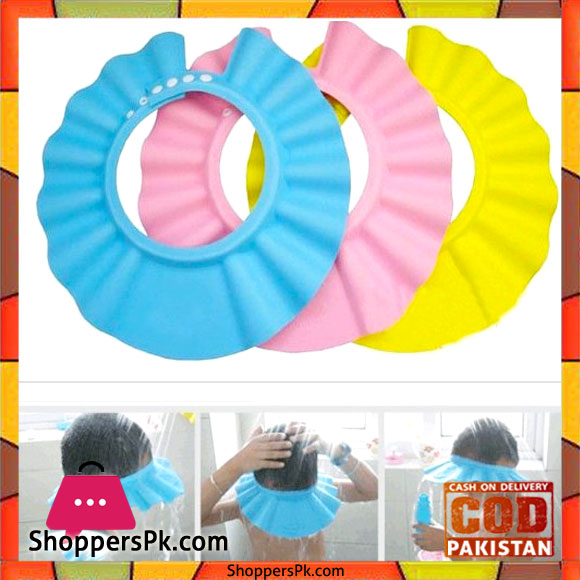Baby Bath Shower Cap Wash Hair Shield One Piece