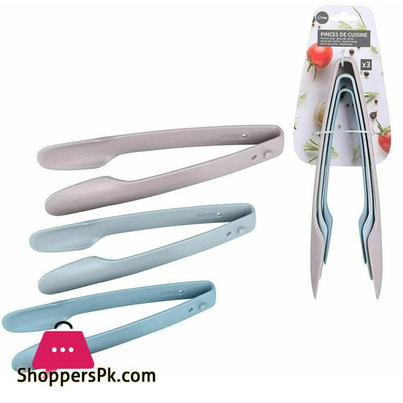 Nesting Kitchen Tongs 3 Pcs Plastic ,Buffet, Salad, Ice, Snacks