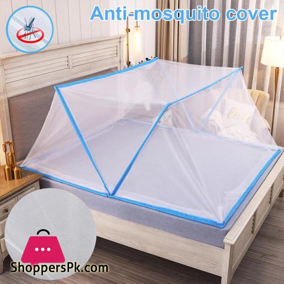 Mosquito Net Bed Frame Foldable Tent Travel Canopy Bed Frame Installation free Tent Automatic Pop Up Mosquito Net - Large 130-195CM