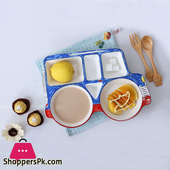 Divided Melamine Plate - Bus Shape