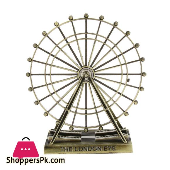 Decorative Metal London Eye Ferris Wheel Model Home Office Table Desk Top Ornaments Birthday Gift