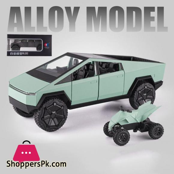 1:24 Scale Cybertruck Model Toy Pull Back Pick-Up Truck with Sound and Light