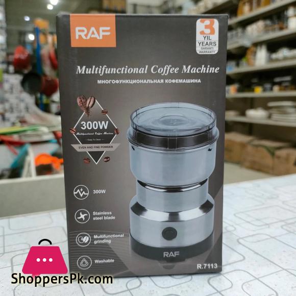 RAF Mini Electric Grinder Stainless Steel For Coffee beans, Spices, Masala - R 7113 - 220V