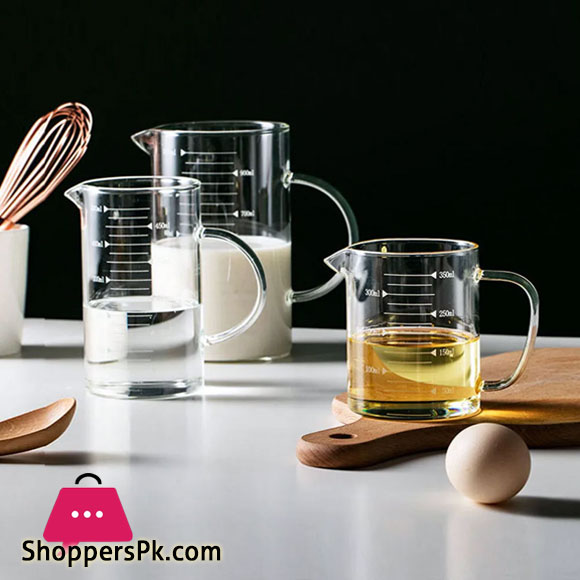 High Borosilicate Glass Measuring Cup Jug Clear Milk Cup For Baking Cooking Kitchen Accessories - 1000ml