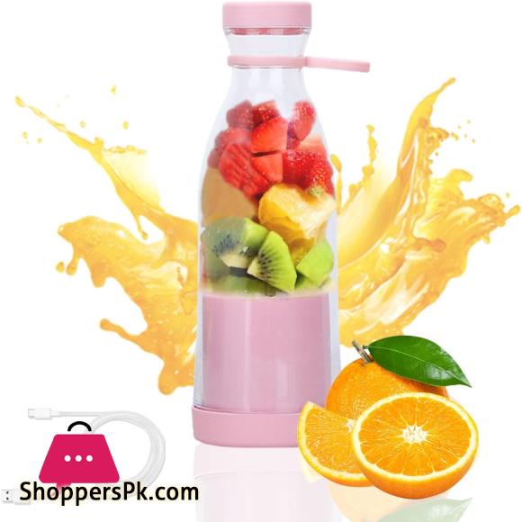 Bottle 420ml USB Rechargeable Juicer Blender 6 Blades