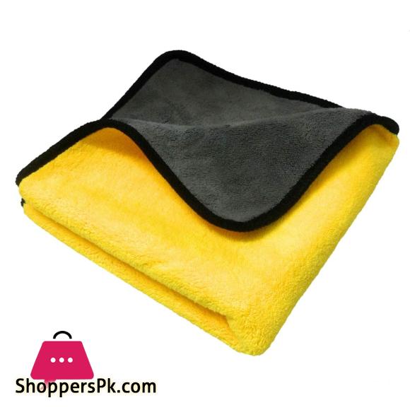 Micro Fiber Cleaning Cloth Double Side Yellow And Gray - 50 x 70 CM