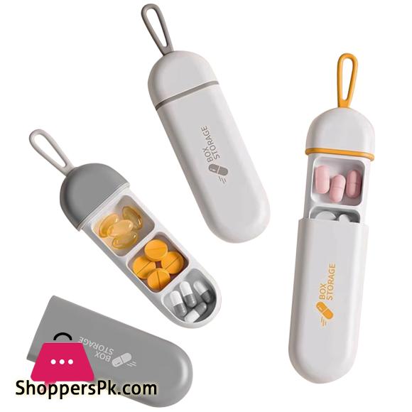3 Compartment Pill Box Daily Pill Organizer Portable Medicine Container Travel Pill Holder for Pocket Moisture Proof Pill Case