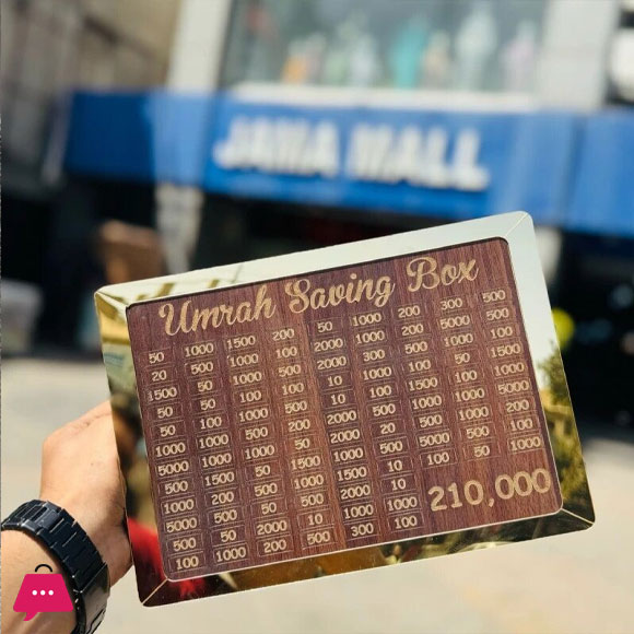 Umrah Saving Box - Money Saving Box - Money Jar for Hajj &amp; Umrah - Daily Pilgrimage Savings Tracker - Gift for Muslims